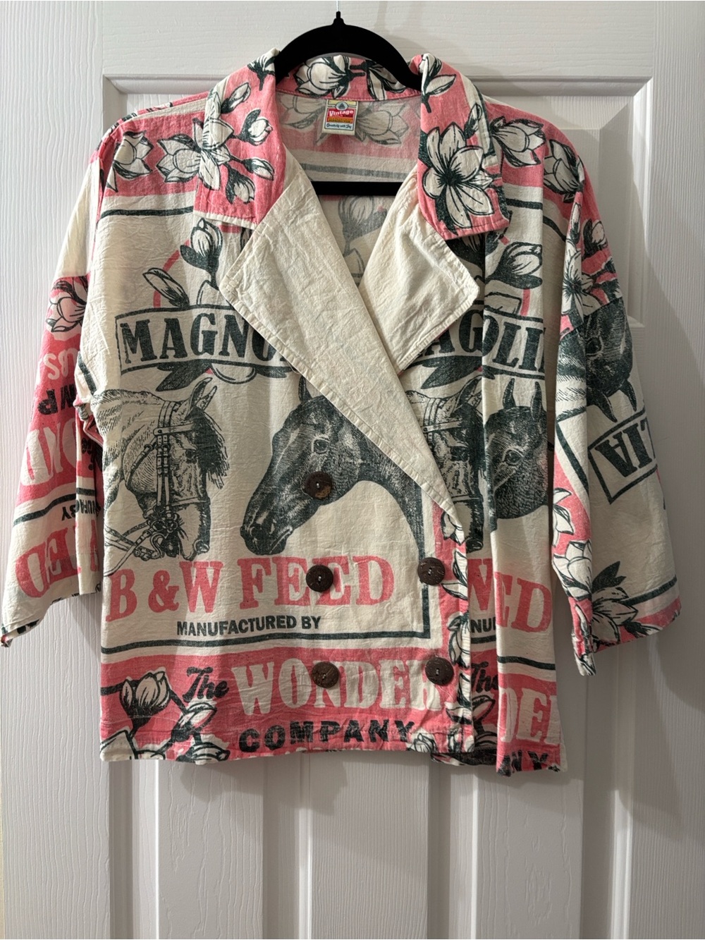 Vintage inspired sack cloth jacket